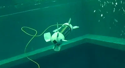 Development of a Multi-Finned Omni-Directional Mobile Underwater Robot featured image